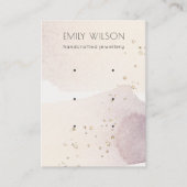 Abstracte Gold Paarse Waterverf 3 Veroorbaar beeld Visitekaartje (Voorkant)