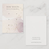 Abstracte Gold Paarse Waterverf 3 Veroorbaar beeld Visitekaartje (Voorkant / Achterkant)