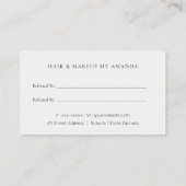 Abstracte Gold Paarse Waterverf Een vriend raadple Visitekaartje (Achterkant)