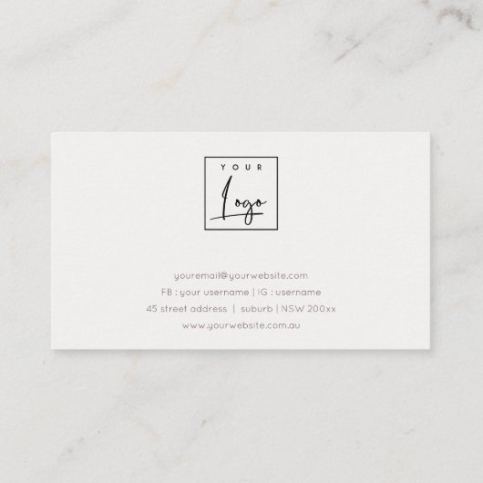 Abstracte Gold Paarse Waterverf Logo Benoeming Visitekaartje (Achterkant)