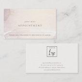 Abstracte Gold Paarse Waterverf Logo Benoeming Visitekaartje (Voorkant / Achterkant)