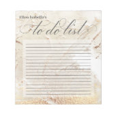 Abstracte Gold Paint textuurkalligrafie om een lij Notitieblok (Voorkant)