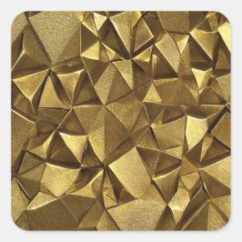 Abstracte Gold Square Sticker