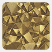Abstracte Gold Square Sticker (Voorkant)