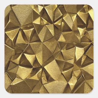 Abstracte Gold Square Sticker