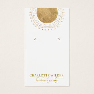 Abstracte Gold Sun-Folie Cirkel Verdien DisplayCar Visitekaartje