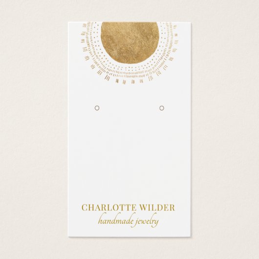 Abstracte Gold Sun-Folie Cirkel Verdien DisplayCar Visitekaartje (Voorkant)