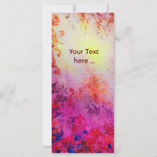 ABSTRACTE GOLD SWIRLS, rood roze paars geel (Achterkant)