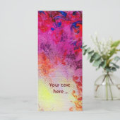 ABSTRACTE GOLD SWIRLS, rood roze paars geel (Staand voorkant)