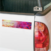 ABSTRACTE GOLD SWIRLS, rood roze paars geel Bumpersticker (Op Truck)