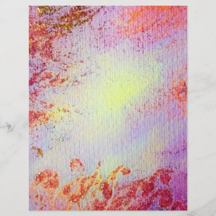 ABSTRACTE GOLD SWIRLS, zacht geel roze paars