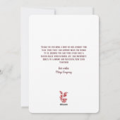 Abstracte Gold Tree Minimalist Corporate Christmas Feestdagenkaart (Achterkant)