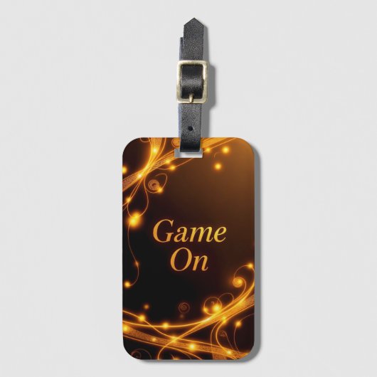 Abstracte Golden Bagagelabel (Voorkant (verticaal))