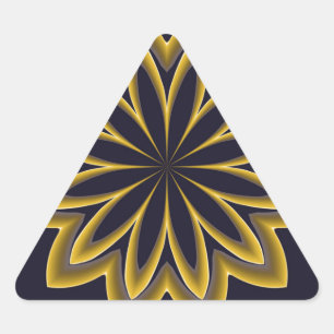 Abstracte Golden Flower Sticker
