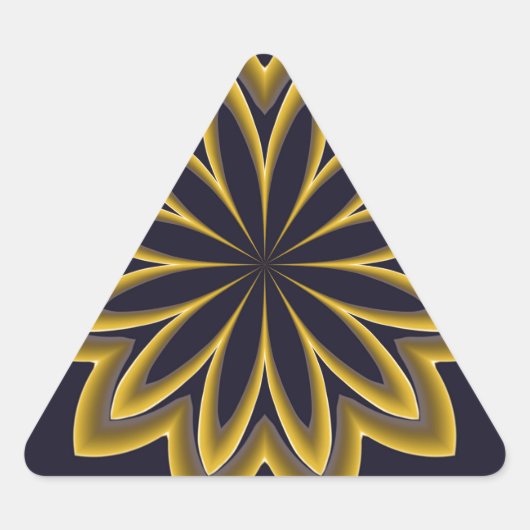Abstracte Golden Flower Sticker (Voorkant)