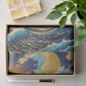 Abstracte Golden Morning Sunrise Ocean Wave Tissuepapier (Geschenk)