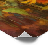 Abstracte Golden Sunflower familie Fine Art Poster (Hoek)