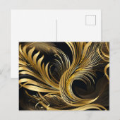 Abstracte Golden Swirls Briefkaart (Voorkant / Achterkant)