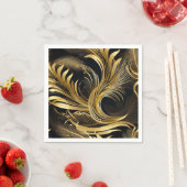Abstracte Golden Swirls Servet (Insitu)