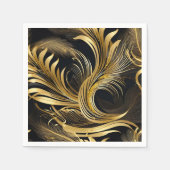 Abstracte Golden Swirls Servet (Voorkant)