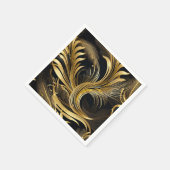 Abstracte Golden Swirls Servet (Hoek)