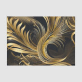 Abstracte Golden Swirls Tissuepapier (Voorkant)