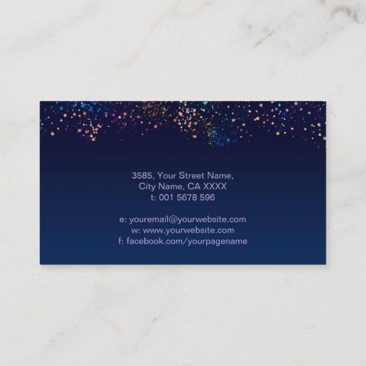 Abstracte Golden Tree - Kleurrijk gebladerte Visitekaartje (Achterkant)