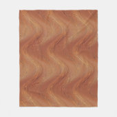 Abstracte Golden Waves Fleece Blanket Deken (Voorkant)