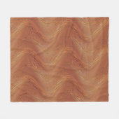 Abstracte Golden Waves Fleece Blanket Deken (Voorkant (Horizontaal))