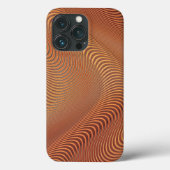 Abstracte Golden Waves iPhone Case (Achterkant)