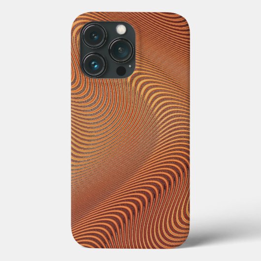 Abstracte Golden Waves iPhone Case (Achterkant)