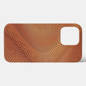 Abstracte Golden Waves iPhone Case (Achterkant (horizontaal))