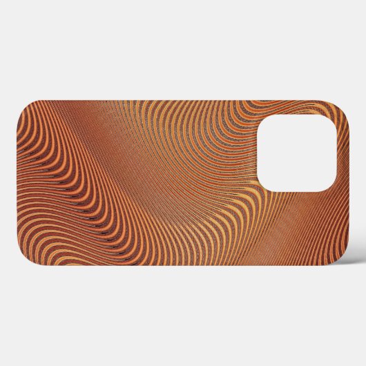 Abstracte Golden Waves iPhone Case (Achterkant (horizontaal))