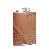 Abstracte Golden Wavy Art Flask Heupfles (Rechts)