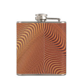 Abstracte Golden Wavy Art Flask Heupfles (Achterkant)