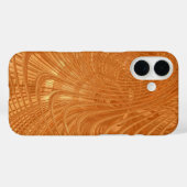 Abstracte Golden Wavy Art iPhone hoesje (Achterkant (horizontaal))