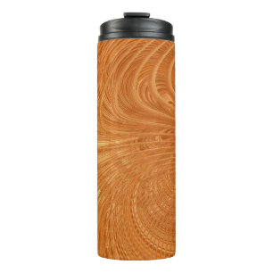 Abstracte Golden Wavy Art Thermal Tumbler Thermosbeker