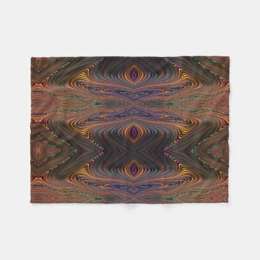 Abstracte golf caleidoscoop deken (Voorkant (Horizontaal))