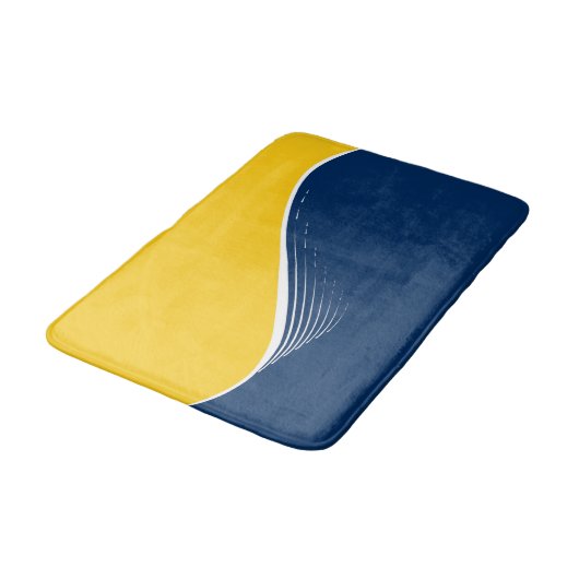 Abstracte golf, modern, eenvoudig, elegant design badmat (Gekanteld)