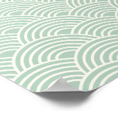 Abstracte golfbogen maken groene lijnen mogelijk poster (Hoek)