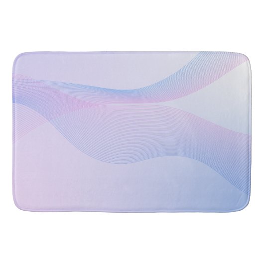 Abstracte golflengte Roze Blauw Badmat (Voorkant)