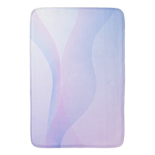 Abstracte golflengte Roze Blauw Badmat (Voorkant Verticaal)