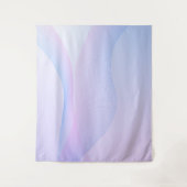 Abstracte golflengte Roze Blauw Wandkleed (Voorkant)