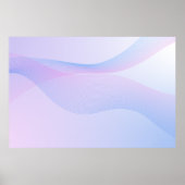Abstracte golflens Roze Blauw Poster (Voorkant)