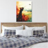 Abstracte Golfspeler Kunst Canvas Afdruk (Insitu (Slaapkamer))