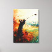 Abstracte Golfspeler Kunst Canvas Afdruk (Voorkant)