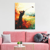 Abstracte Golfspeler Kunst Canvas Afdruk (Insitu (Woonkamer))