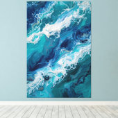 Abstracte golftextuur canvasprint canvas afdruk (Insitu (Houten vloer))