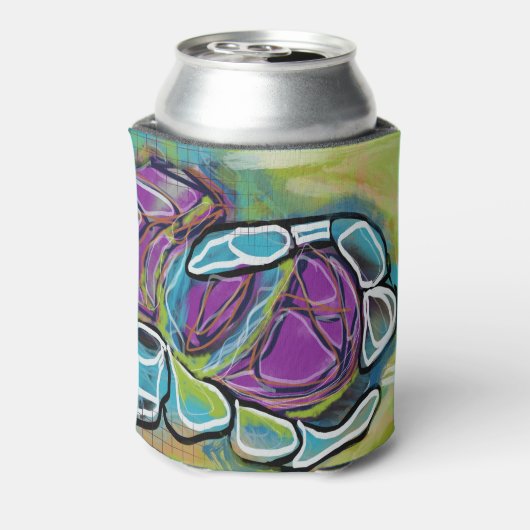 Abstracte golfthema Koelbox Blikjeskoeler (Blikje Achterkant)