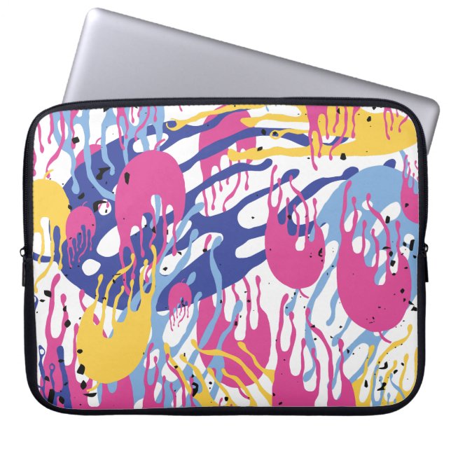Abstracte golfvormen. laptop sleeve (Voorkant)